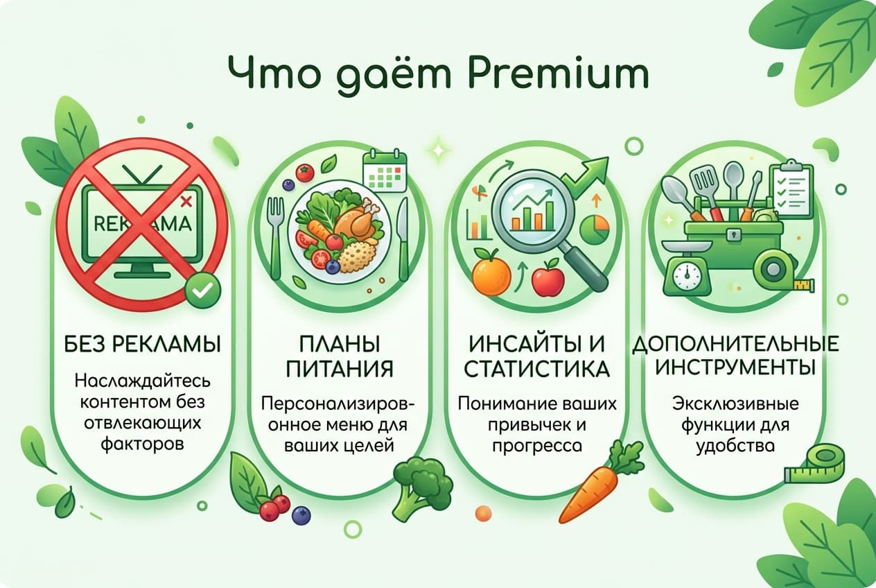 Как оплатить FatSecret из России в 2026 году: подписку Premium без зарубежной карты — фото 1