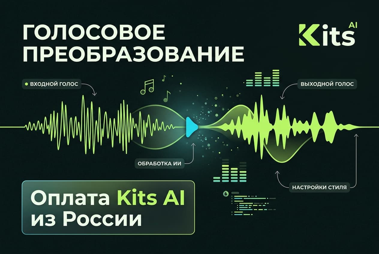 Как оплатить Kits AI из России в 2026 году: ИИ-голоса без зарубежной карты