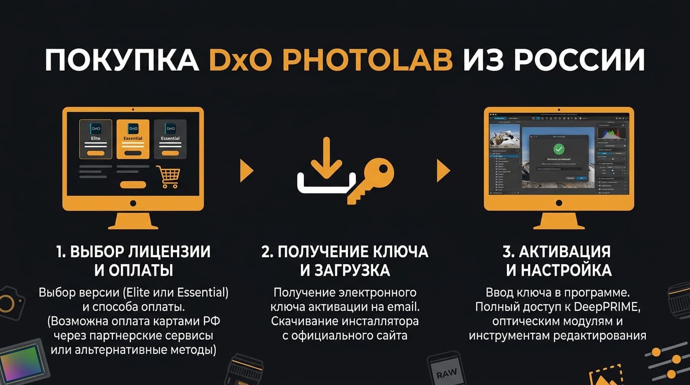 Как купить DxO PhotoLab из России в 2026 году: без зарубежной карты