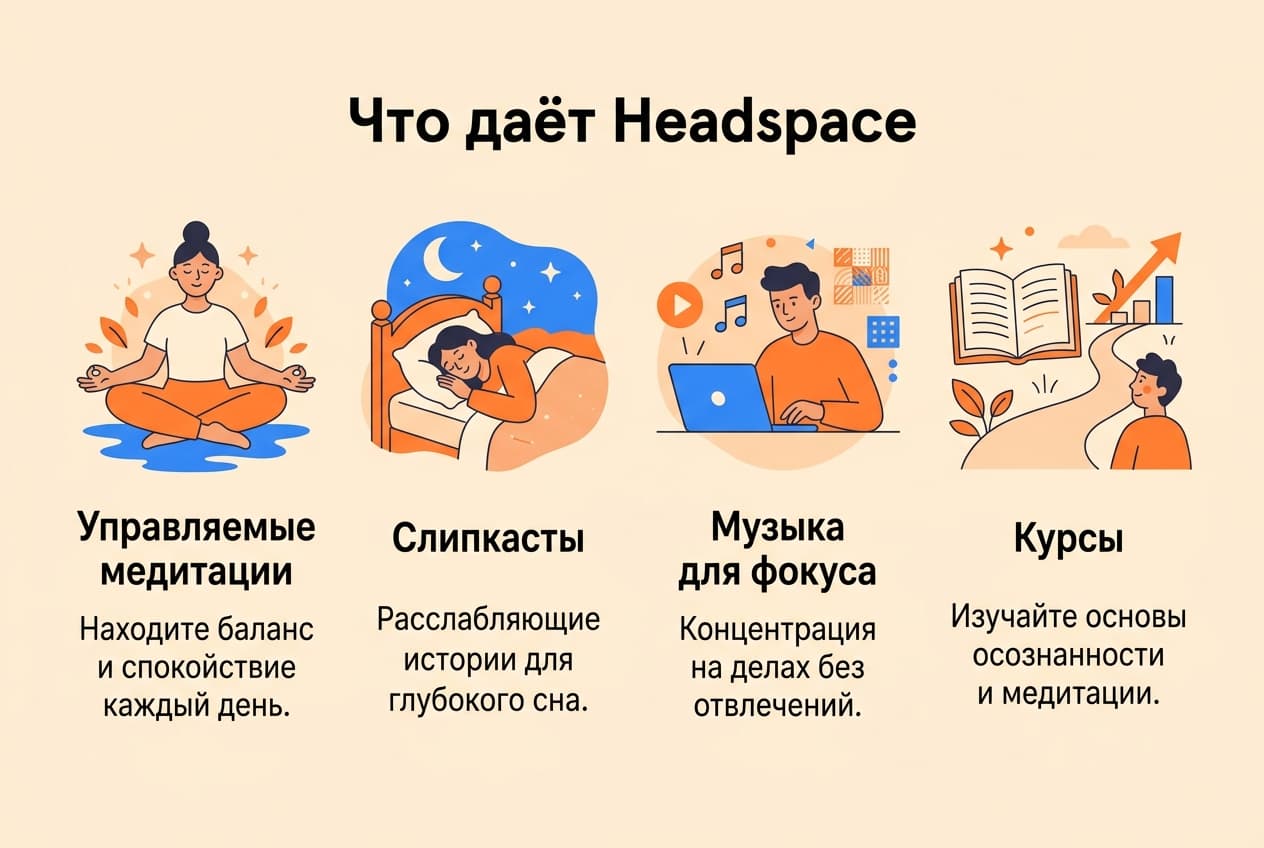 Как оформить подписку Headspace из России в 2026 году: без зарубежной карты — фото 1