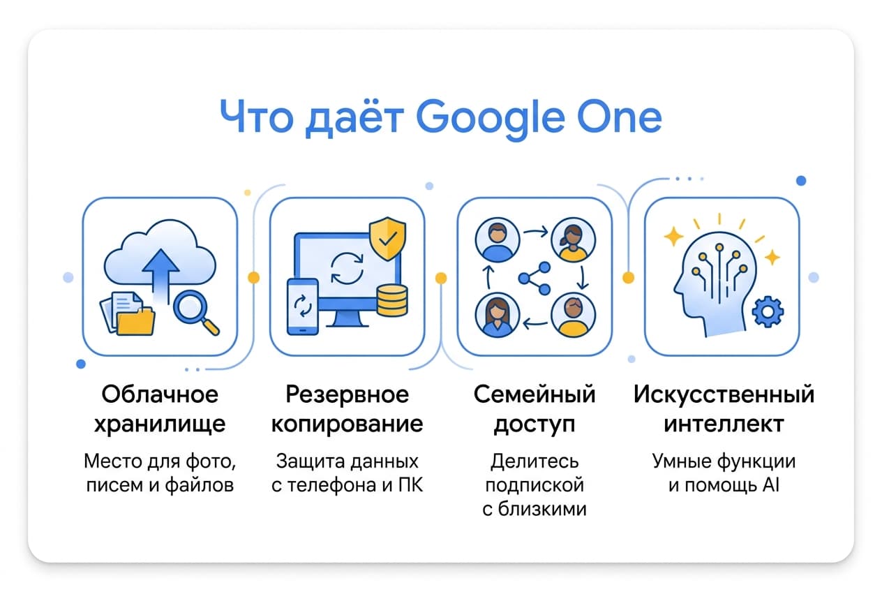 Как оплатить Google One из России в 2026 году: подписку Google без зарубежной карты — фото 1