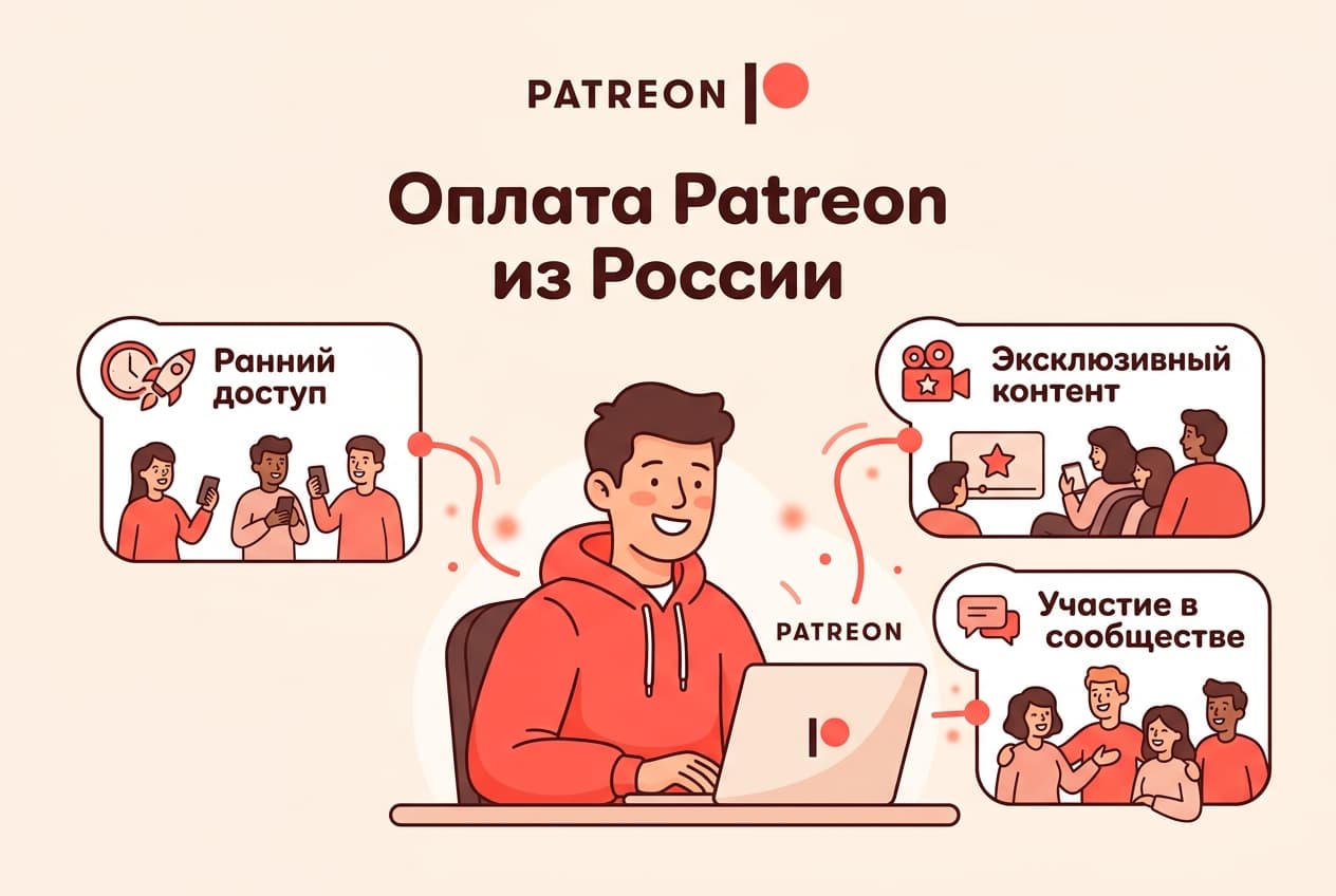 Как оплатить Patreon из России в 2026 году: поддержать автора без зарубежной карты