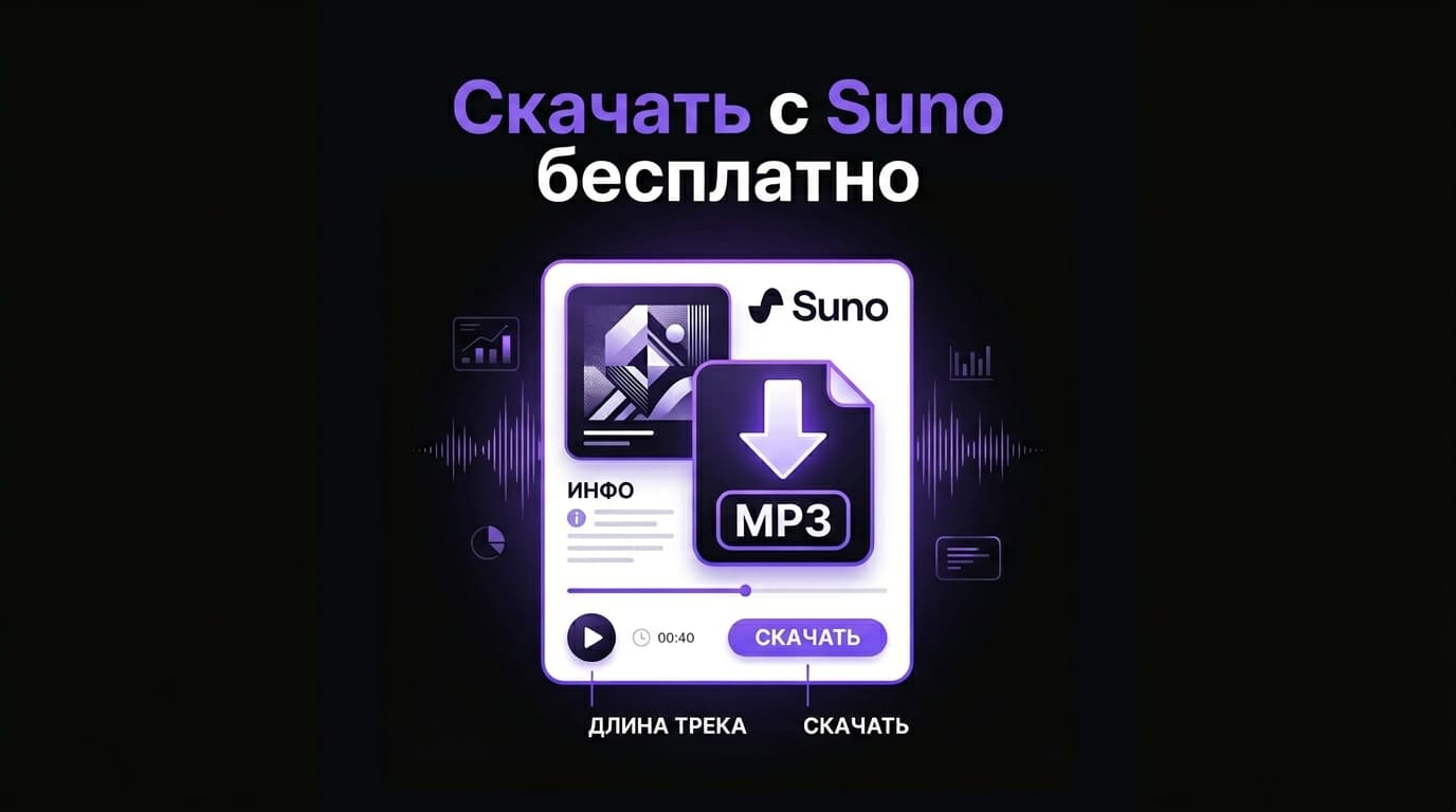 Suno: как сохранить свою песню в MP3 без подписки и что доступно бесплатно