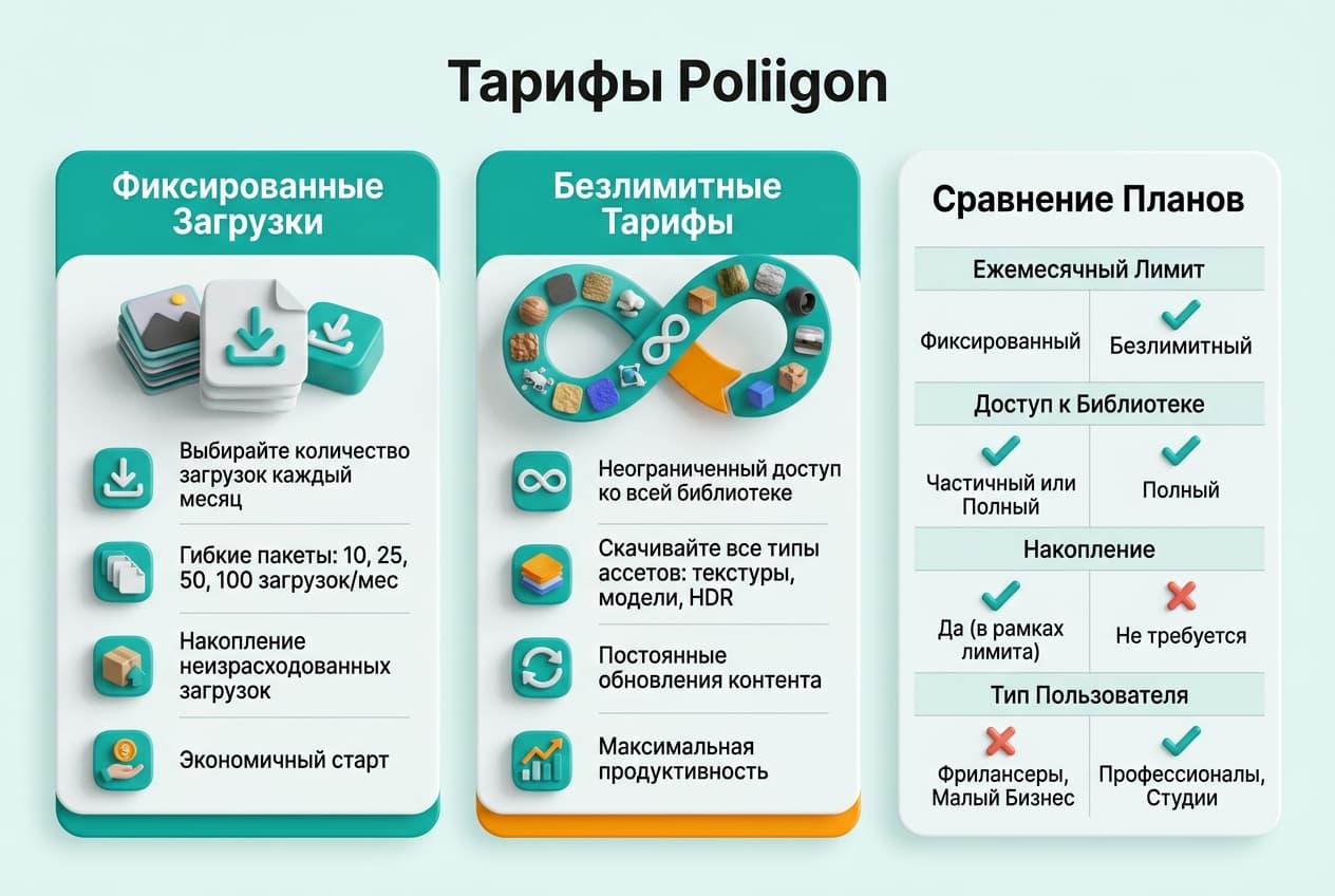 Как оформить подписку Poliigon из России в 2026 году: без зарубежной карты — фото 2