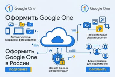Как оформить подписку Google One в России в 2026 году: без зарубежной карты