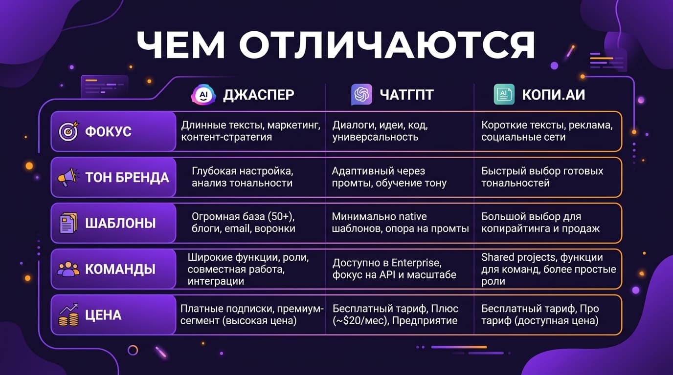 Jasper против ChatGPT и Copy.ai: что выбрать маркетологу — фото 1