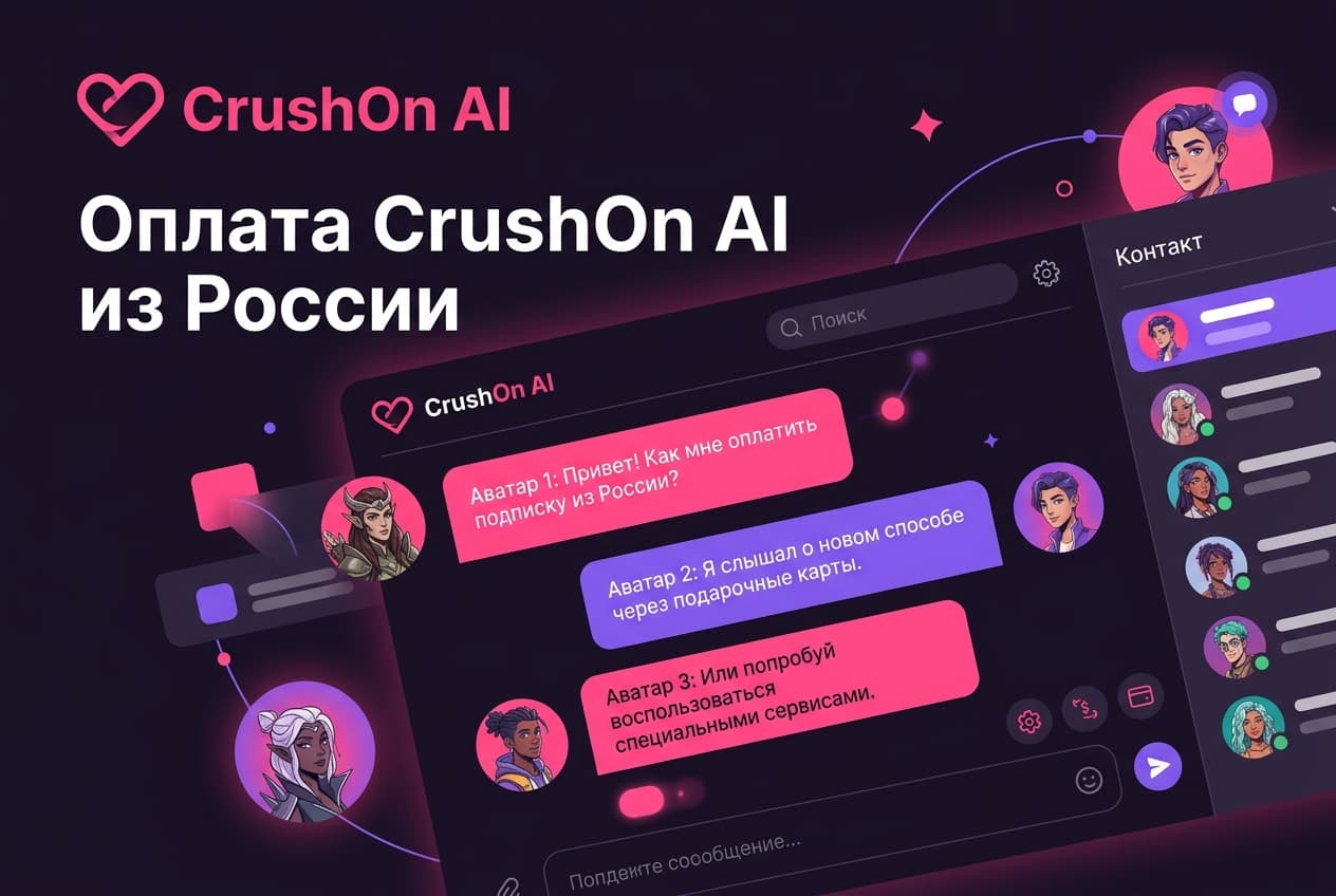 Как оформить подписку CrushOn AI из России в 2026 году: без зарубежной карты
