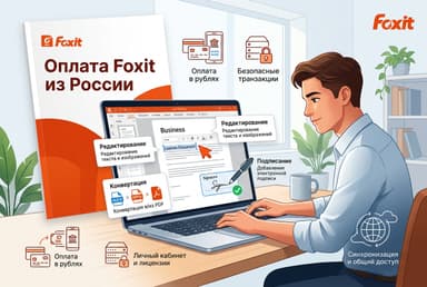 Как оплатить Foxit из России в 2026 году: подписку PDF Editor без зарубежной карты