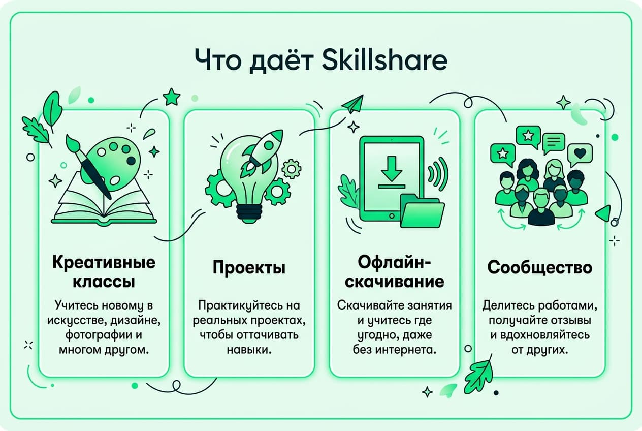 Как оформить подписку Skillshare из России в 2026 году: без зарубежной карты — фото 1