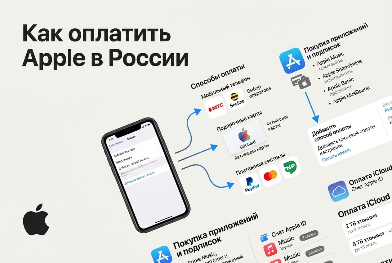 Как оплатить Apple в России в 2026 году: App Store, iCloud и сервисы