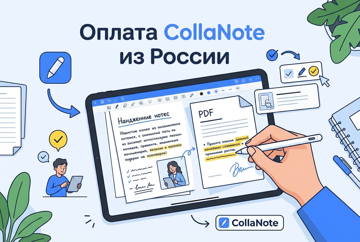 Как оплатить CollaNote из России в 2026 году: заметки без зарубежной карты