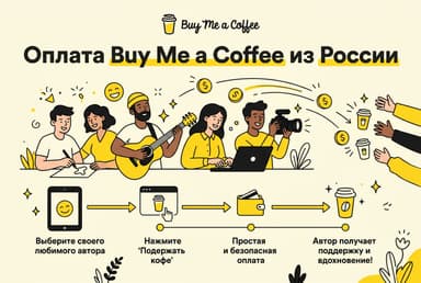 Как оплатить Buy Me a Coffee из России в 2026 году: без зарубежной карты