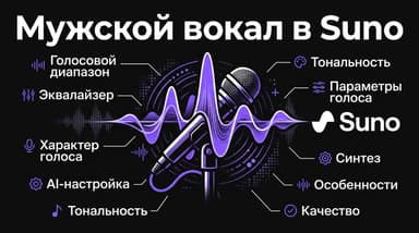 Мужской вокал в Suno: как правильно задать тегами и закрепить нужный голос