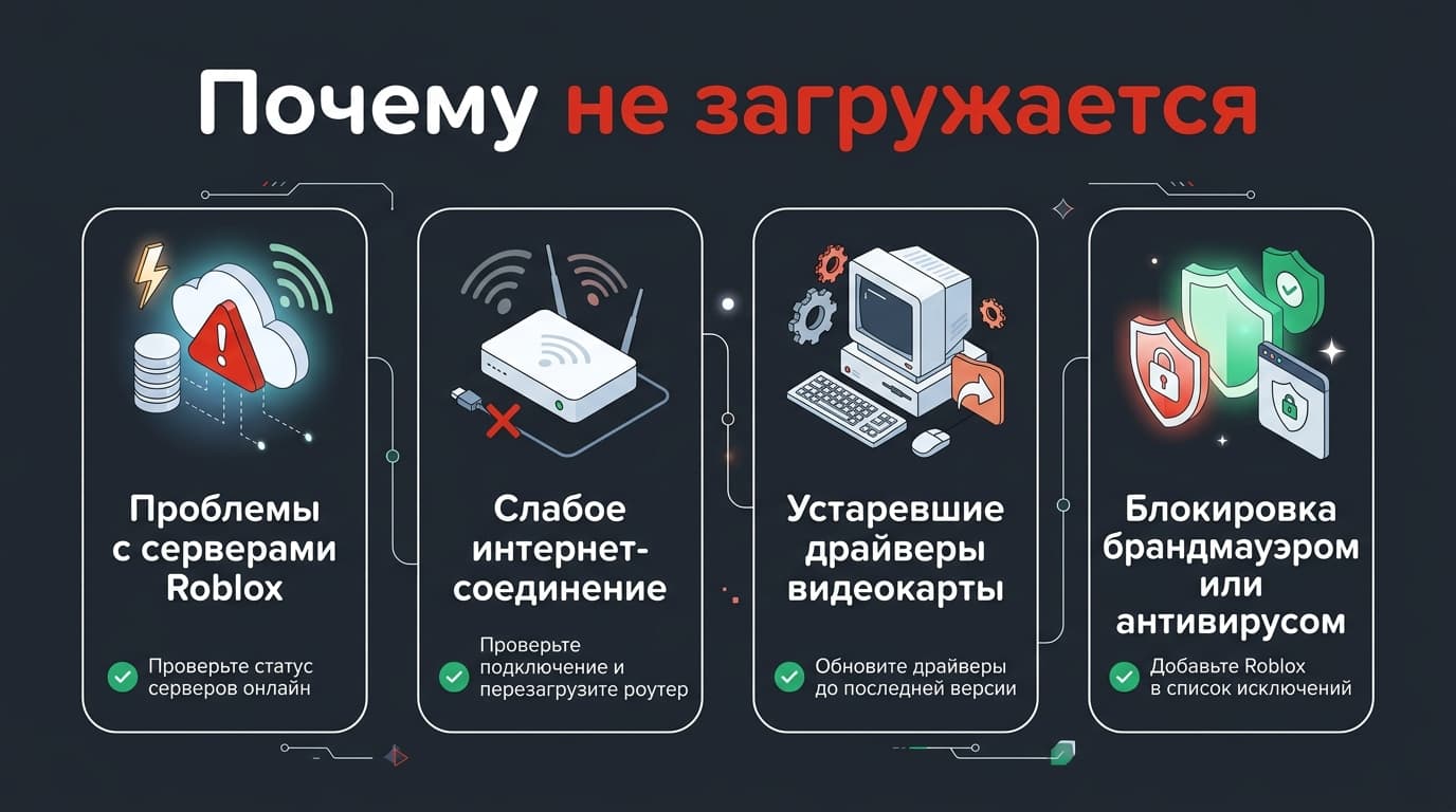 Почему Roblox не загружается и как восстановить доступ — фото 1