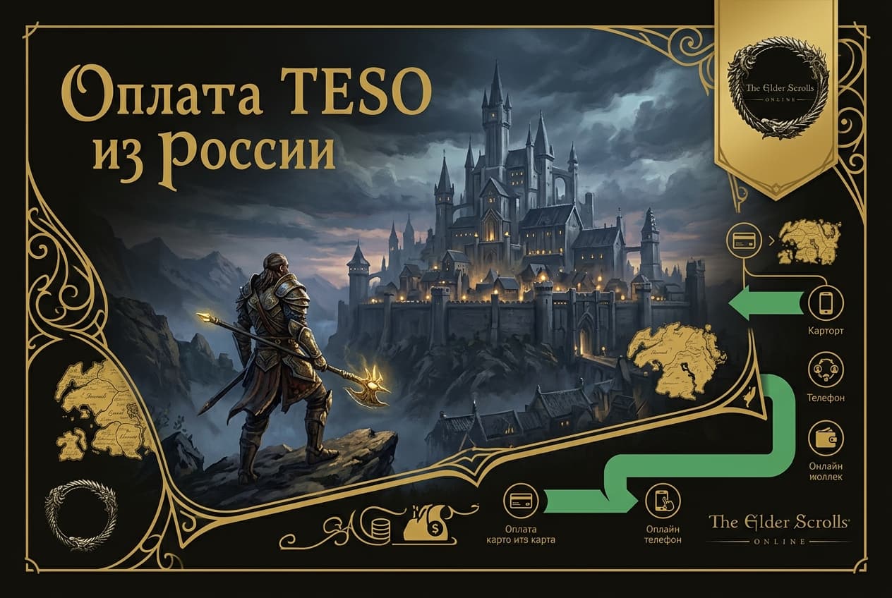 Как оплатить TESO из России в 2026 году: подписку ESO Plus без зарубежной карты