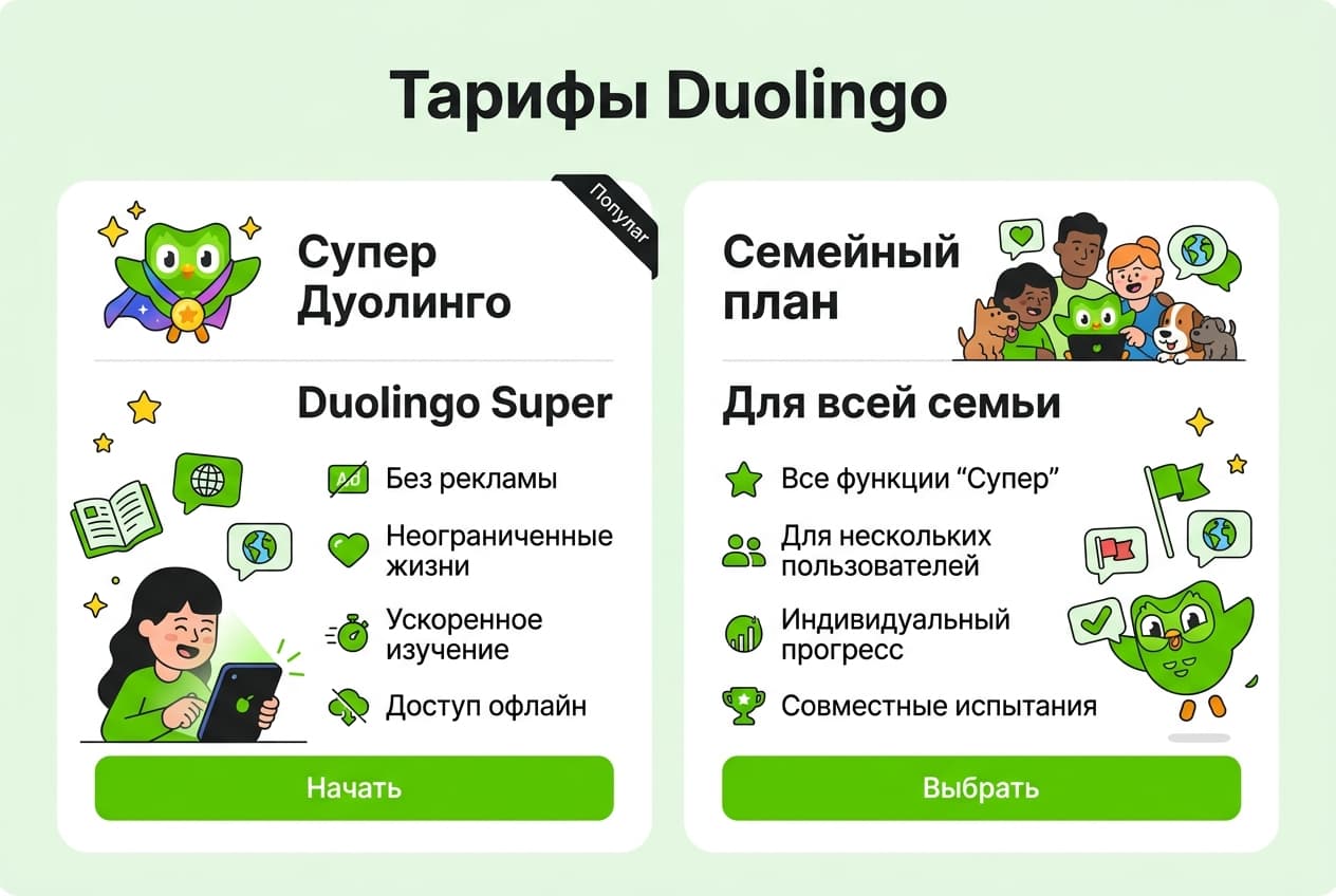 Как оплатить подписку Duolingo из России в 2026 году: без зарубежной карты — фото 2