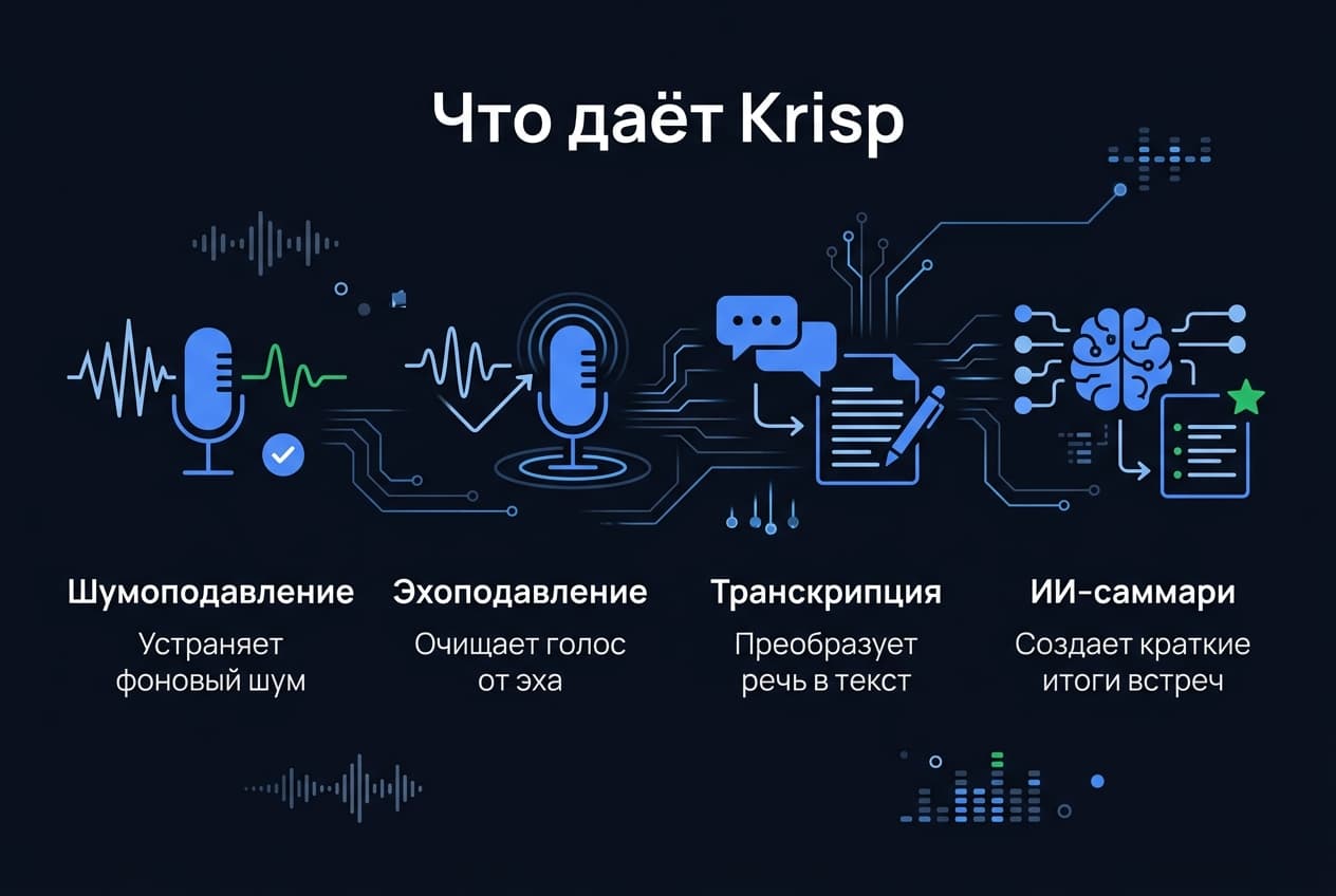 Как оформить подписку Krisp из России в 2026 году: без зарубежной карты — фото 1