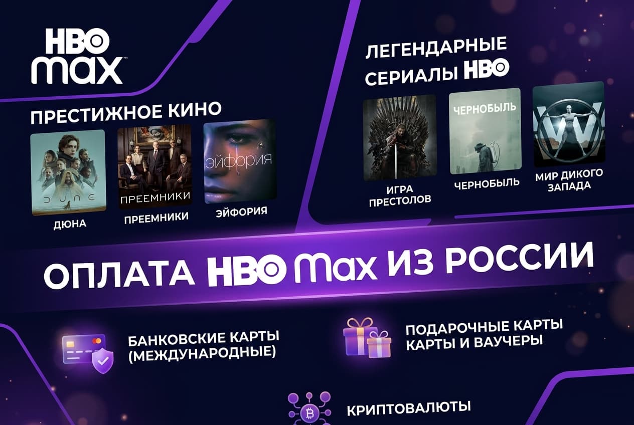 Как оформить подписку HBO Max из России в 2026 году: без зарубежной карты