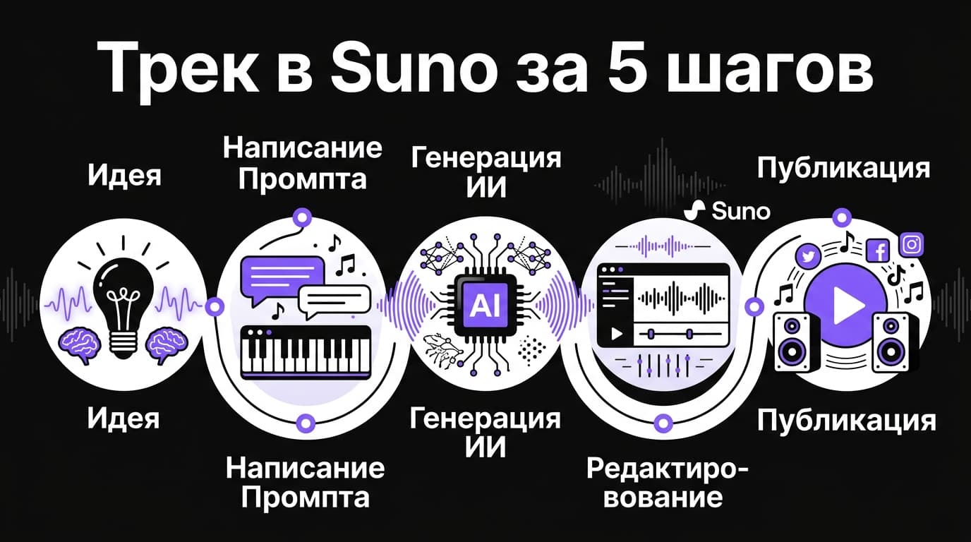 Создание песни в Suno с нуля: пошаговый путь от идеи до готового трека